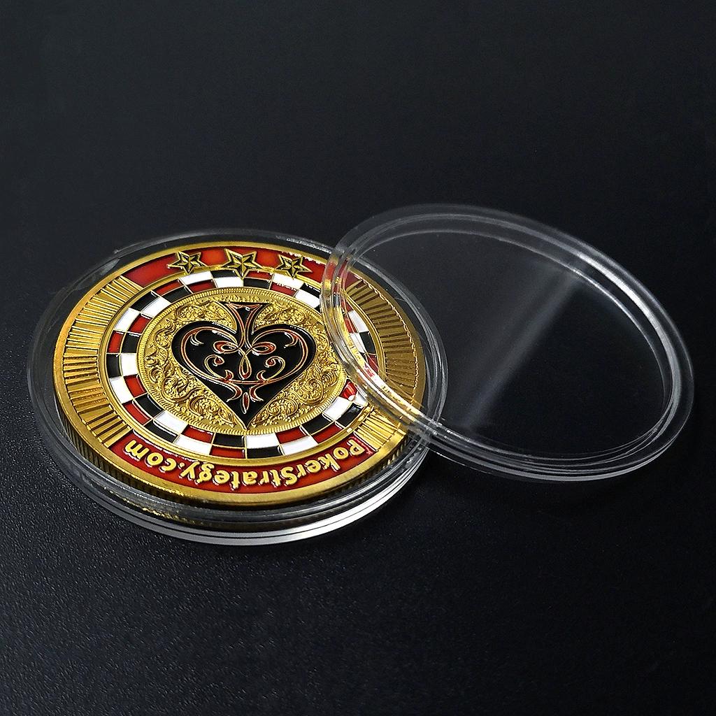 Spade Commemorative Medal Metal Lucky Emblem Creative Play Coin Collection Small Gifts Tourism Souvenir,Christmas gift, Valentine's Day gift,
