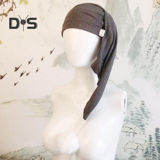 Unisex-Schlafmütze mit Bommel, verstellbar, einfarbig, elastisches Design, Thermomütze für kaltes Wetter, Herbst- und Wintermütze