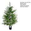 Umělý strom Norfolk Pine Real Touch Faux Zasazený vánoční stromek pro vstupní prostor, obývací pokoj, kancelář, byt, sváteční vnitřní venkovní dekorace
