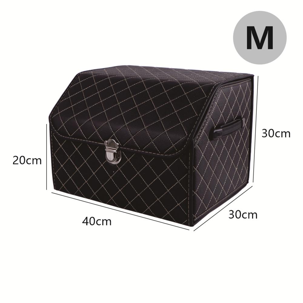 Collapsible Car Trunk Storage Box High Capacity Organizer In The Car Pu Leather Trunk Tool Box Auto Accessories Storage Bag