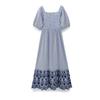 Fashion Style 2024 Summer New Arrival Women's Clothing Cut Out Embroider Decoration Stripes Mid Length Long Length Dress 3471995