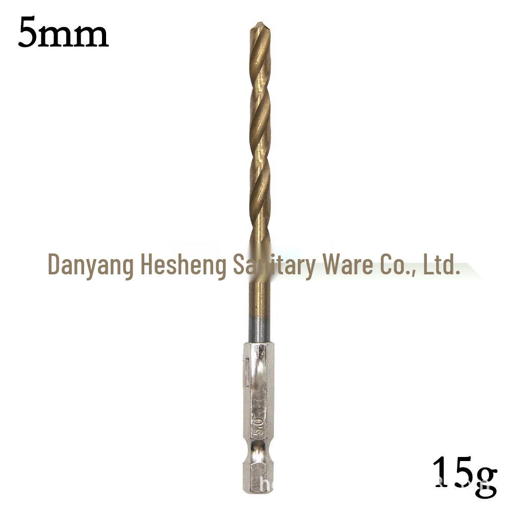 13PC Hexagonal Handle Titanium-Plated Twist Drill Bit Set (1.5-6.5mm) for Electric Drills and Screwdrivers