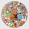 50 Cartoon Animal Stickers: Cute, Waterproof DIY Decals for Kids - Perfect for Skaters, Phones, Suitcases, and Reward Charts.