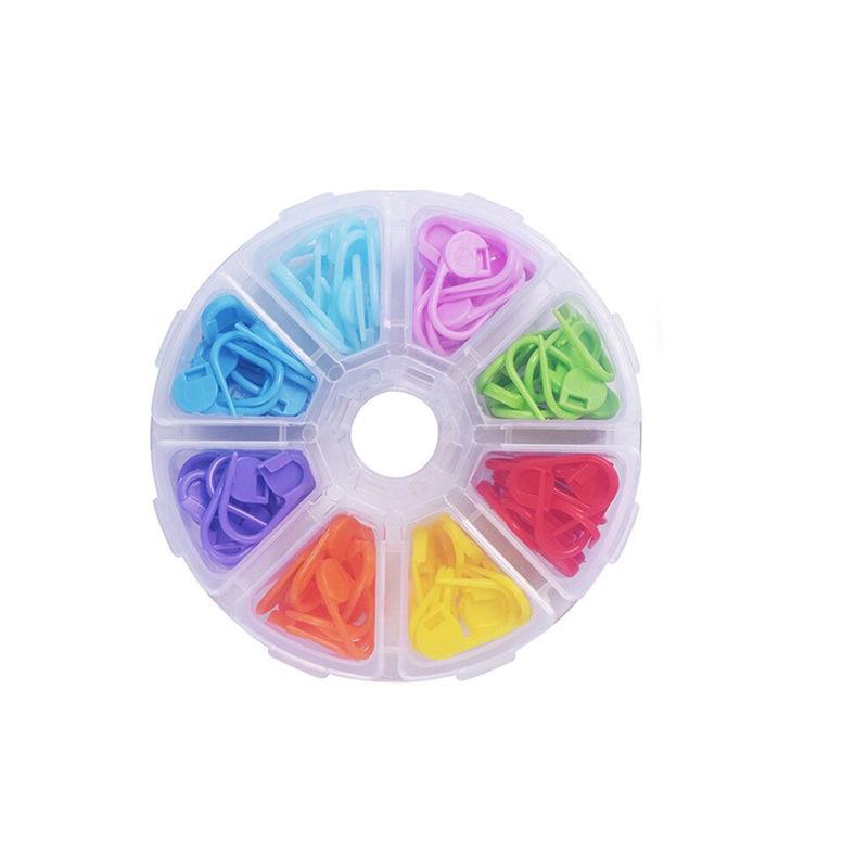120-Piece Plastic Stitch Markers Set for Sweater Knitting and DIY Projects
