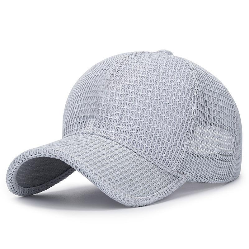 

Модная дышащая бейсболка, быстросохнущая сетчатая спортивная кепка для активного отдыха, рыбалки, гольфа от солнца для женщин и мужчин Adjustable светло-серый