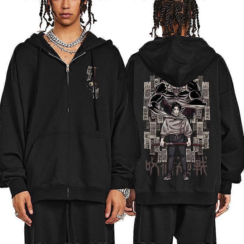 Japanse Anime Rits Hoodies Jujutsu Kaisen Satoru Gojo Grafische Hoodie Anime Streetwear Harajuku Sweatshirts Heren Tops