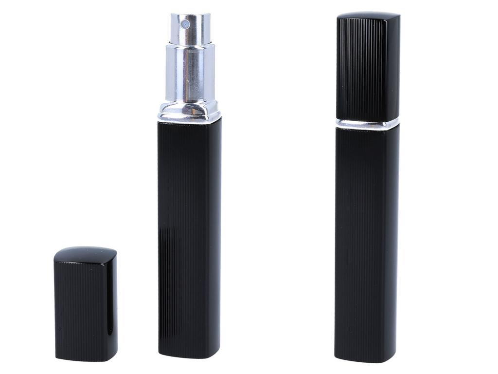 Atomizer Pojemnik Na Perfumy Płyn Antybakteryjny Karbowany Czarny