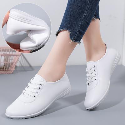 Scarpe da Donna di Alta Qualità per la Primavera, Sneakers Bianche Stile Coreano, Scarpe Piatte Casual alla Moda a Punta Tonda