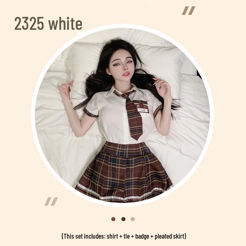 Sexy Academy-Style Lingerie: Pleated Skirt and Cute JK Uniform Set 2325