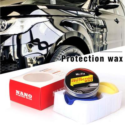 Cera para Coche Cera Dura Cristalina Pintura Premium Carnauba Cuidado Reparación de Arañazos Mantenimiento Superficie de Pintura Recubrimiento Esponja y Toalla Gratis