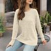 Women's Long Sleeve Ribbed T-Shirts Comfy Loose Crewneck Dressy Casual Blouse Knit Going Out Tunic Tee Tops