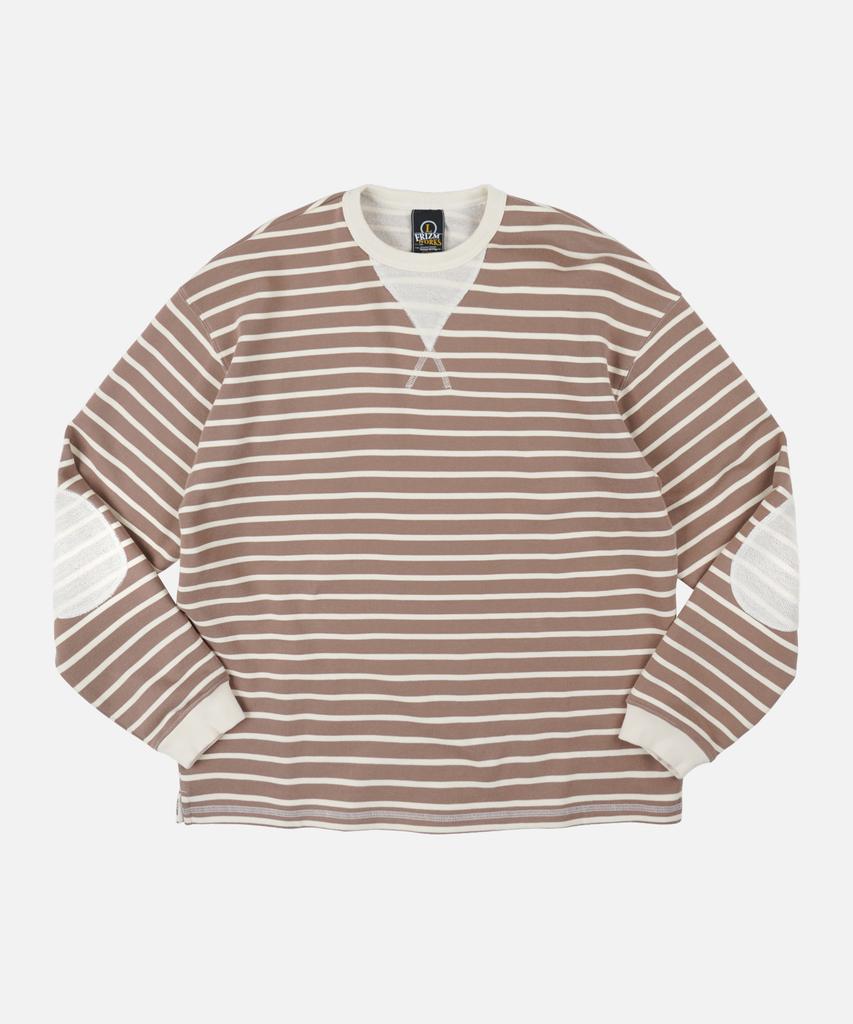 FRIZMWORKS Loop Patch Stripe Tee _ Mocha