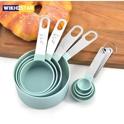 4 bucăți/set set de căni de măsurare set de linguri de măsurare, prăjitură lichidă, făină, coacere, gătit, accesorii de bucătărie, ceai, cafea, instrumente de măsurare