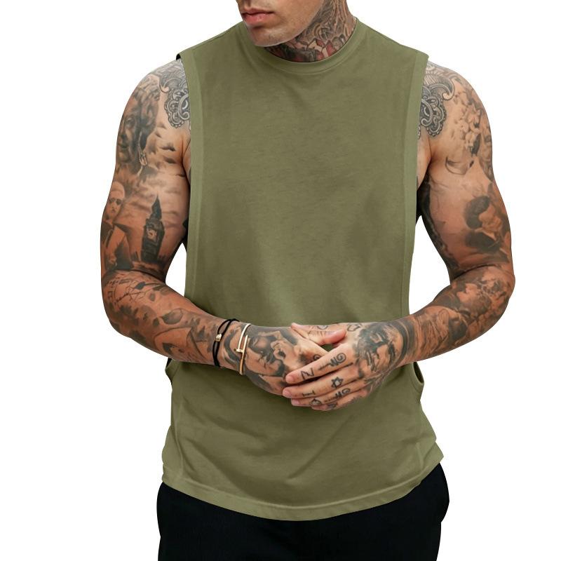 Mens Sleeveless Loose Quick Dry Gym Training Tank Top
