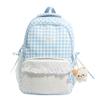 Schoolbag Milk Fufu Plaid Corrugated Lace Girl Heart Travel Small Backpack Japanese Sweet Wind Student Party Backpack