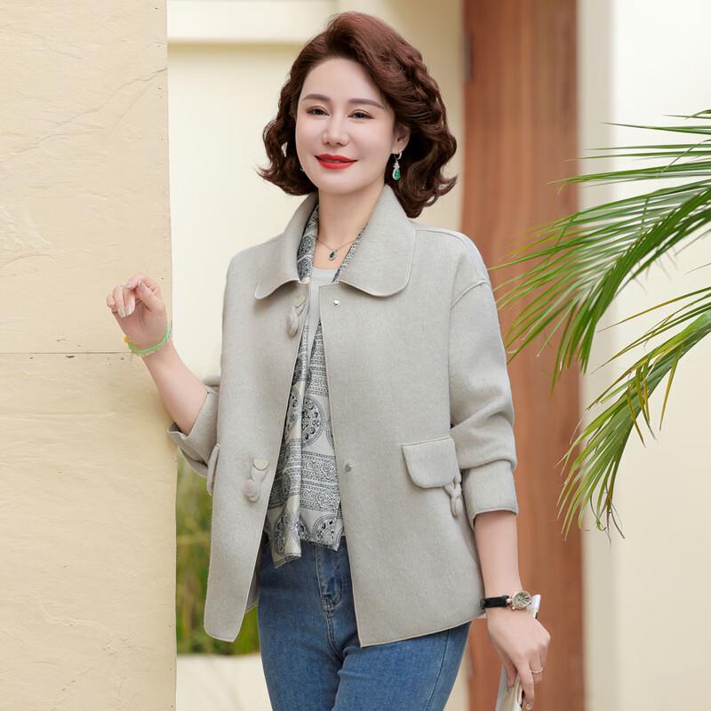 Hengyuanxiang Women's Chic Autumn Lapel Short Jacket