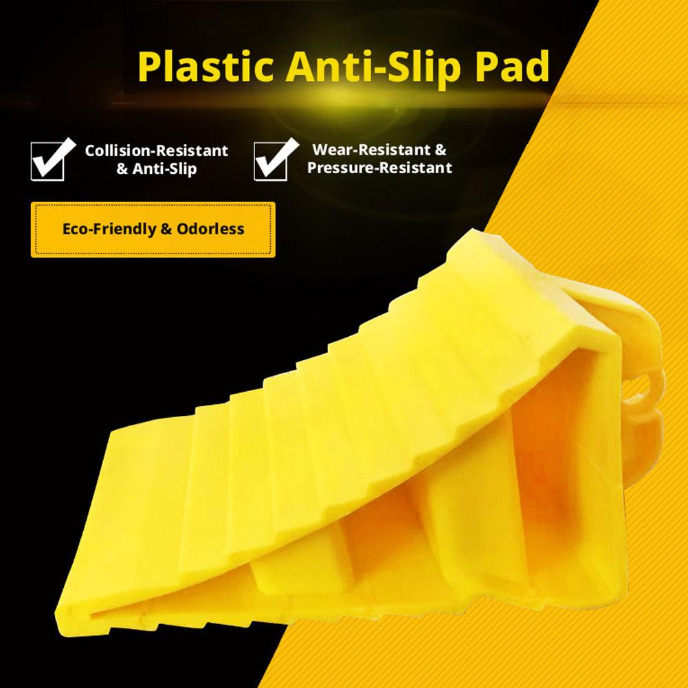 Gelber Autoreifenkeil Anti-Rutsch-Reifenstopper Block Schwerlast-Parkkeil LKW-Anhänger Wohnmobil Sicherheit Tragbar Fahrzeugzugang