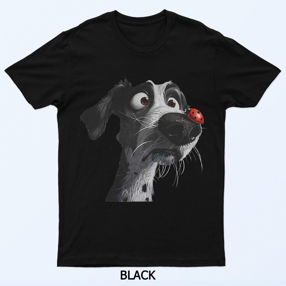 

PeachBruh Cute Hound Dog And Ladybug Painting Art Eagerlys T-Shirt 4XL