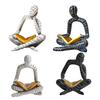Abstracte Leesman Figuur met Gouden Boek Man Hars Beeld Sculptuur Huis Kantoor Bureau Decoratie Ornament Boekenliefhebbers Cadeau