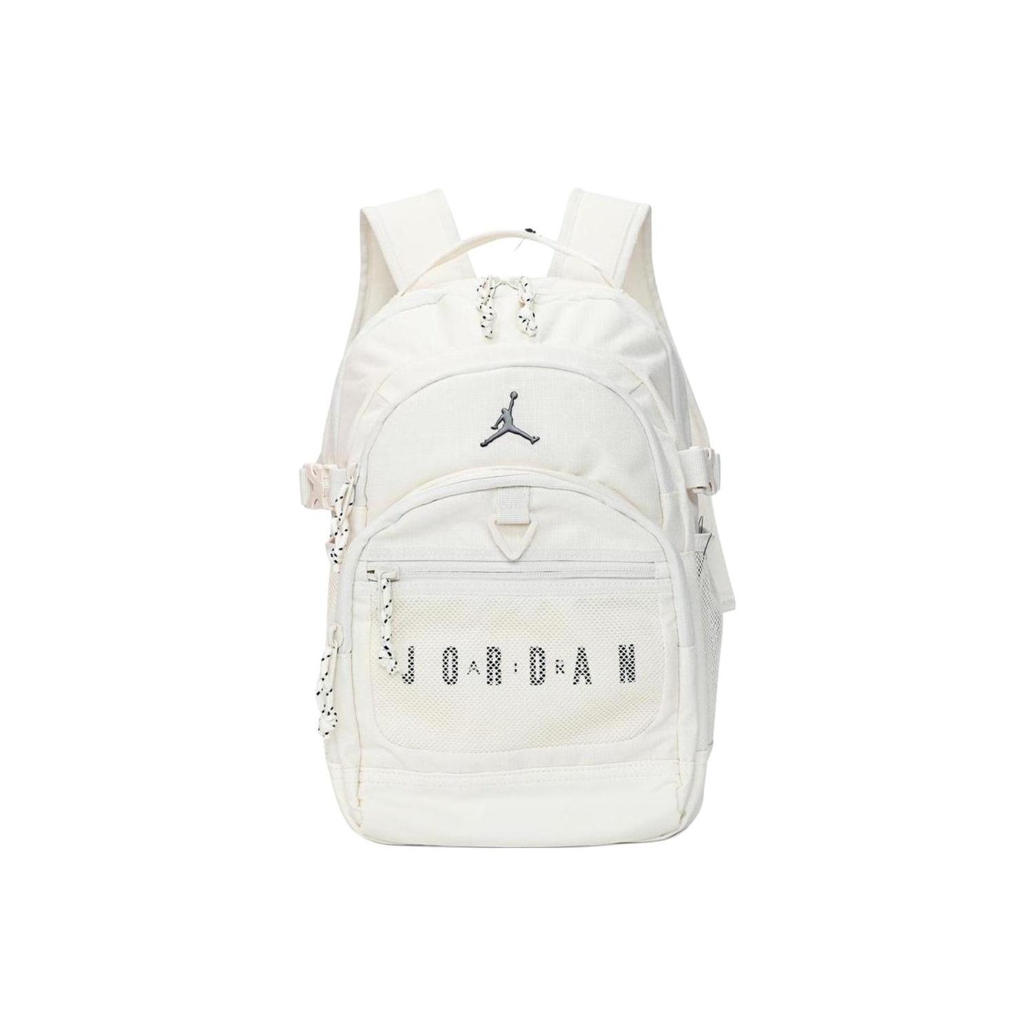 Jordan Simple Lightweight Versatile Polyester Backpack Unisex Backpacks White JD2523044AD-001 White