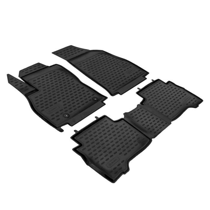 Tapis De Sol En Caoutchouc 3D - J&amp;J AUTOMOTIVE - Citroën Nemo 2007-2019 - Noir - Sur Mesure - Antidérapant