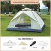 Portable Automatic Quick-Open Tent for Camping, Beach, and Park - Thickened and Rainproof