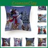 Elegant And Eye-catching Christmas Snowman Pillow Case For Holiday Decor Gift