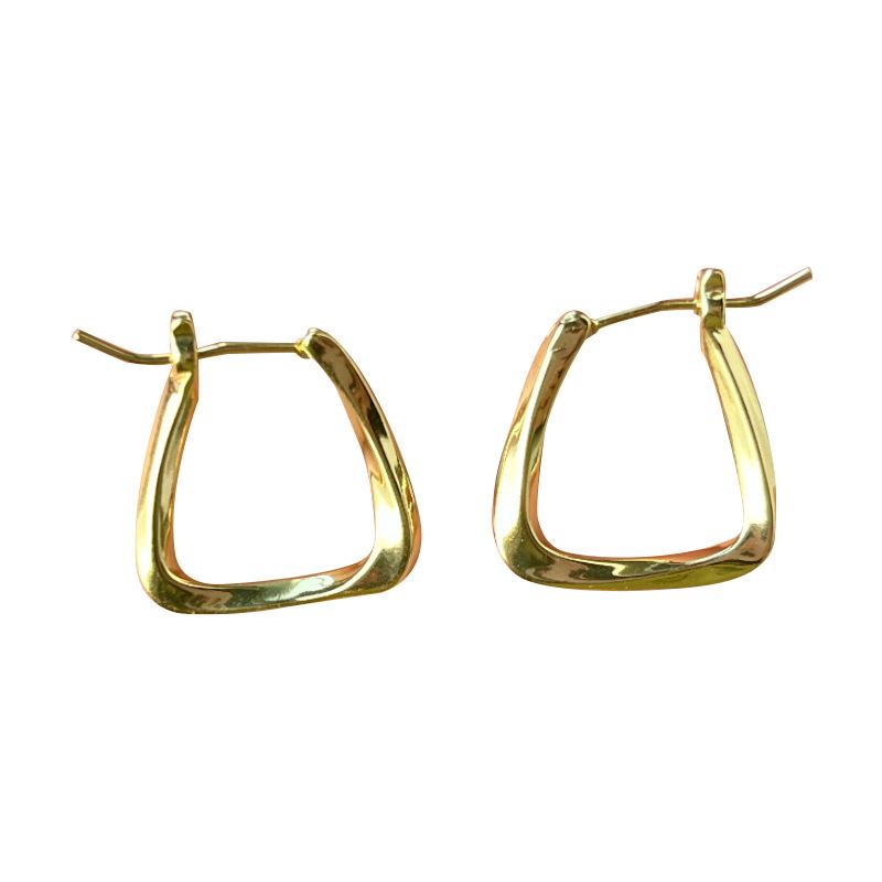 Baiyao Geometric Square Design Earrings Trendy Temperament Personalized Ear Buckle Earrings Earrings Women