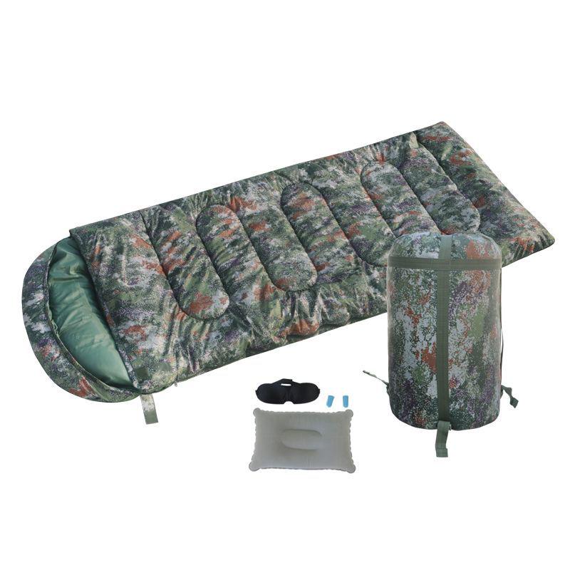 

A1R Camouflage Warm Thick Sleeping Bag for Adult Camping, Travel, Outdoor, and Construction Site Napping. 1.0kg for Spring/Summer