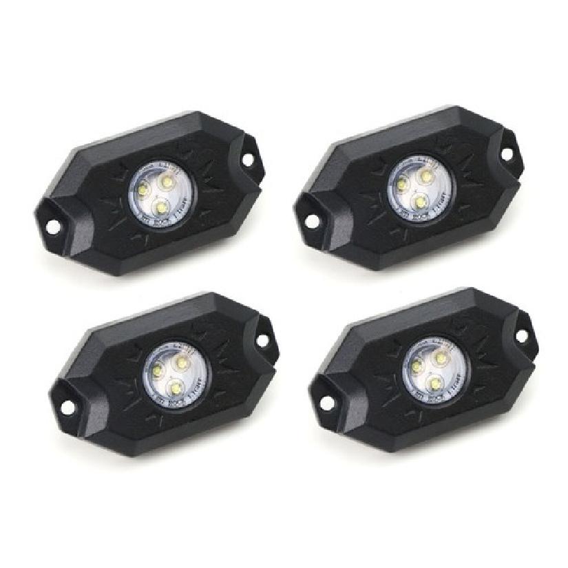 White 3-CREE 9W High Power LED Rock Light Kit For Jeep Truck SUV Off-Road Boat