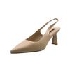 Fashion Summer Fashion New Pointed Toe Stiletto Heel Shallow Mouth Breathable PU Comfortable and Elegant Women's Shoes Sexy Sandals