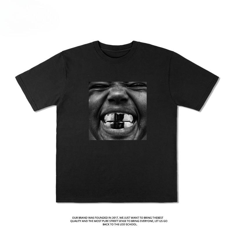 

Kanye s New Album BULLY Hip-hop Printed Short-sleeved T-shirt for Men and Women Summer Pure Cotton Europe and America M