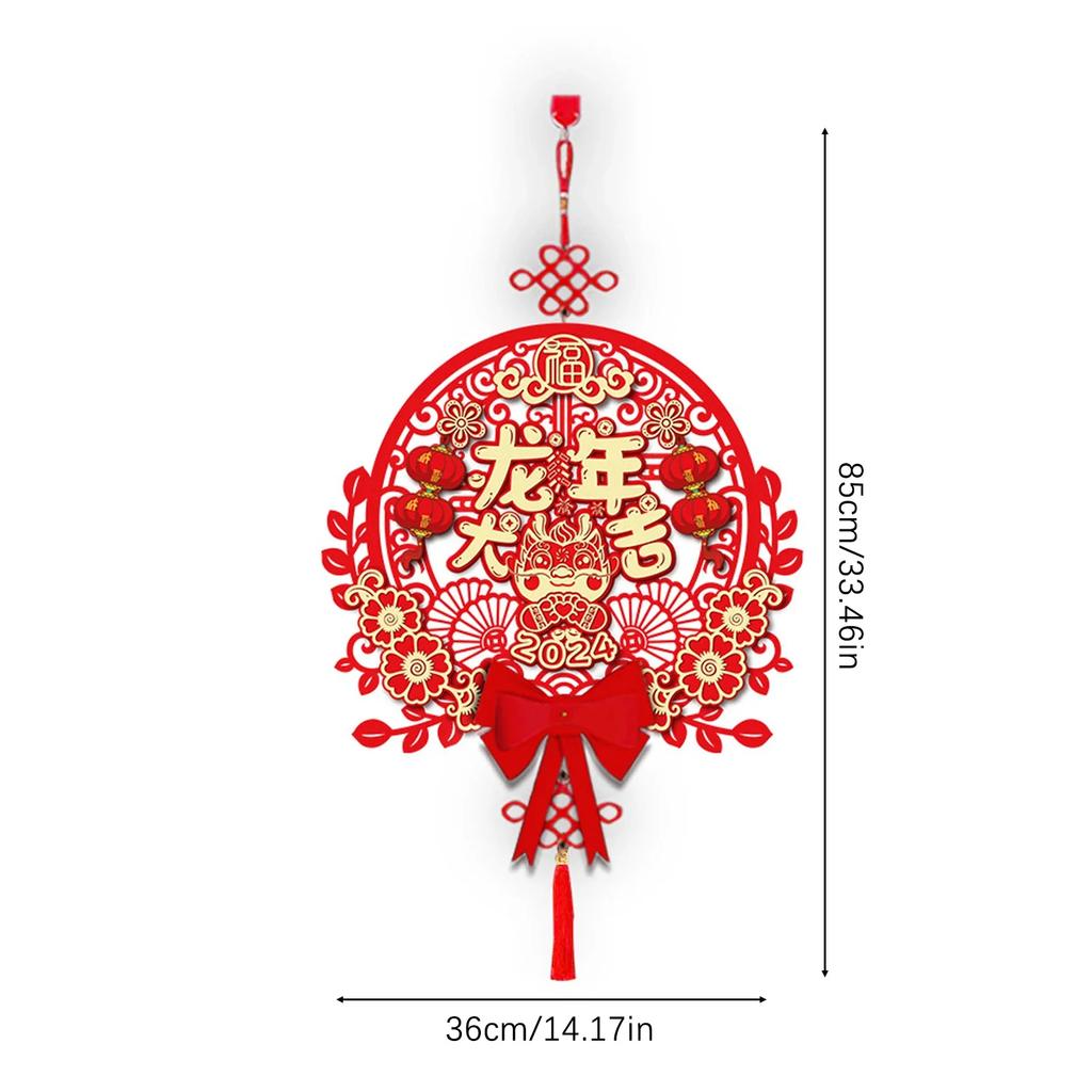 2026 Chinese New Year For Dragon Fuzi Door Stickers Hollowing Out Three-Dimensional Blessing Character Spring Festival Hanging