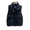 Autumn and Winter New Button Stand-up Collar Down Vest Women's Short Fashion White Duck Down Vest