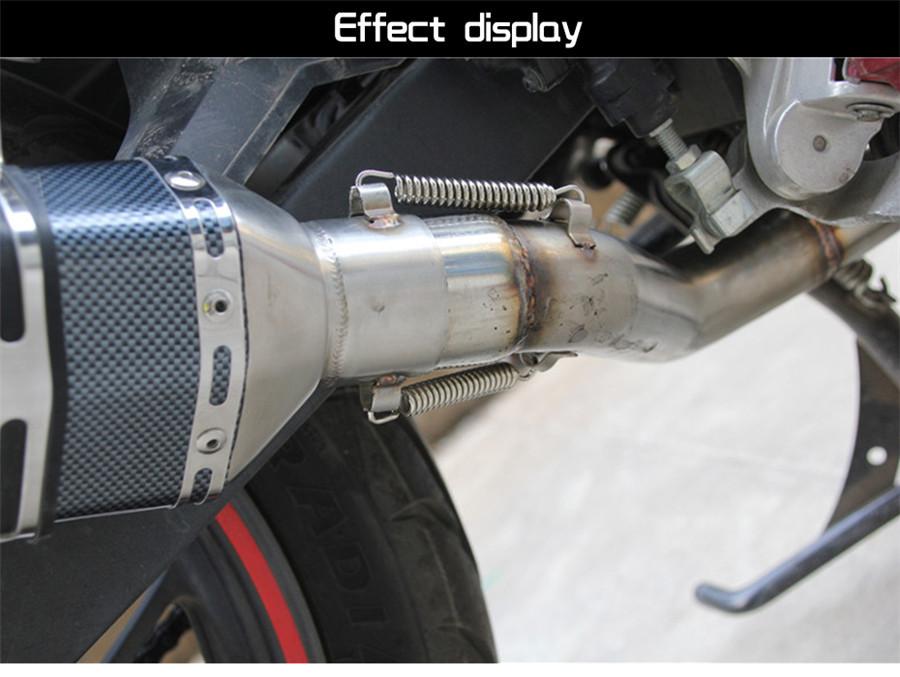 6 Pcs Rotatable Motorcycles 43mm Stainless Steel Exhaust Mounting Spring Silver