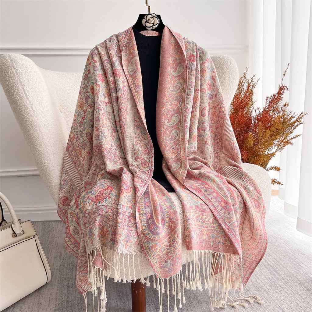 Luxury Winter Scarf Women Cashmere Warm Pashmina Brand Foulard Female Shawls Wraps Thick Soft Bufanda Poncho Scarves Stole