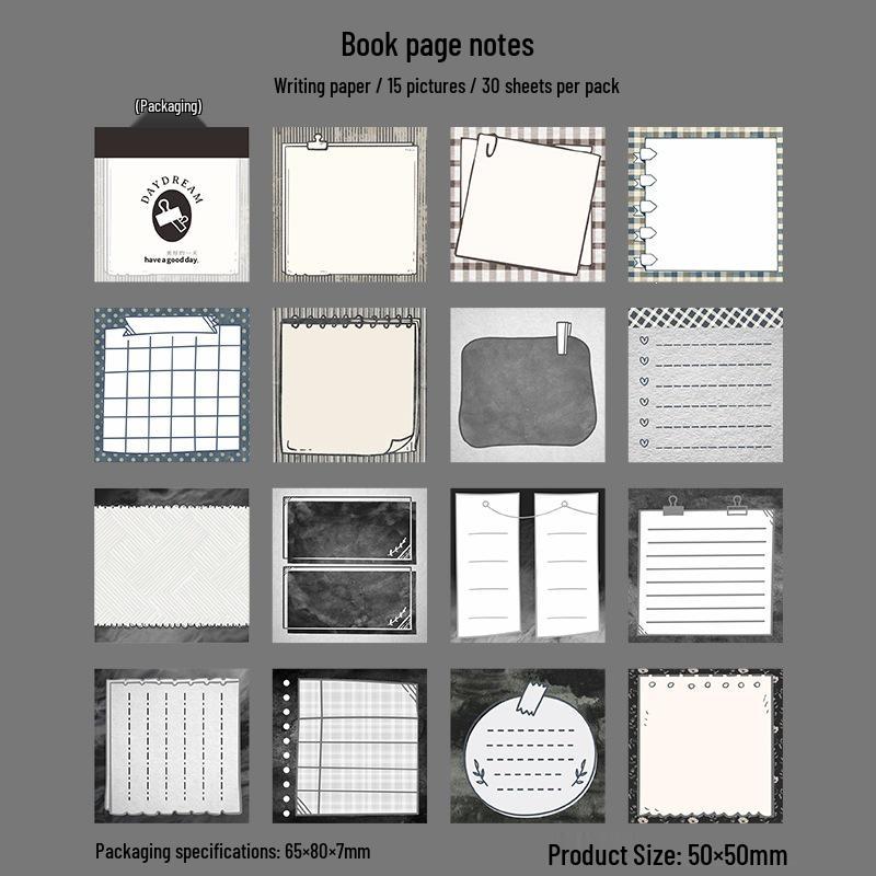 Beautiful Day Sticky Notes: Daydream Series Retro Journal & Stamp Collection Pad