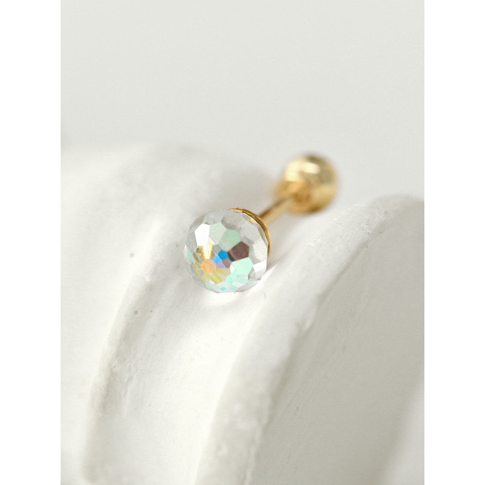 14K Aurora Ball Piercing Earrings
