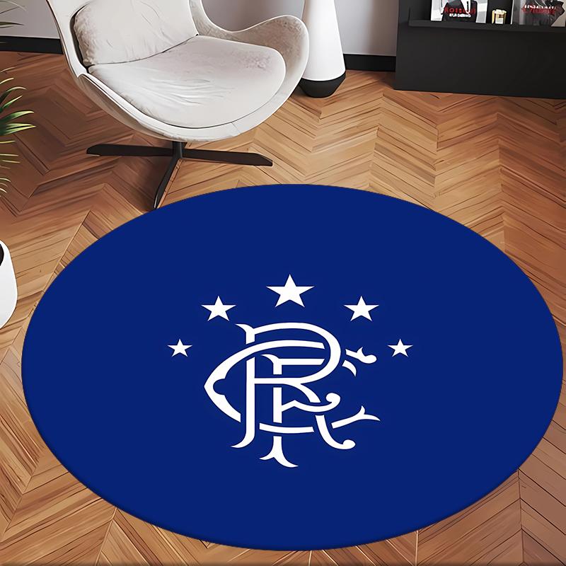 Rangers Fc (33) Round Office Rug Decorative Floor Rug for Office Bedroom Living Room and Home Space