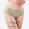 Women's High-waisted Antibacterial Cotton Panties with Antibacterial Gusset, Seamless, Breathable, Thin, Plain-coloured Triangle Panties