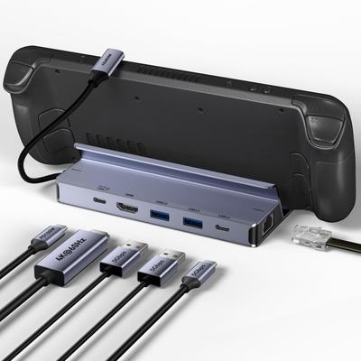 BENFEI Steam Deck Dock, 6-in-1 USB C Docking Station for Steam Deck (OLED), ROG Ally, and Legion Go, with HDMI 4K@60Hz, 1Gbps Ethernet, 1 USB C Port,