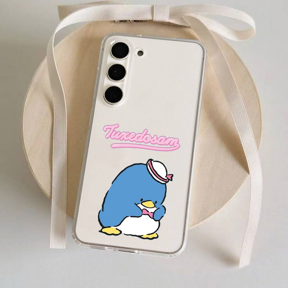 Cute T-TuxedoSam Phone Case For Samsung Galaxy S21 S22 S23 S24 S25ULTRA FE Ultra Plus5G A52S Transparent Cover