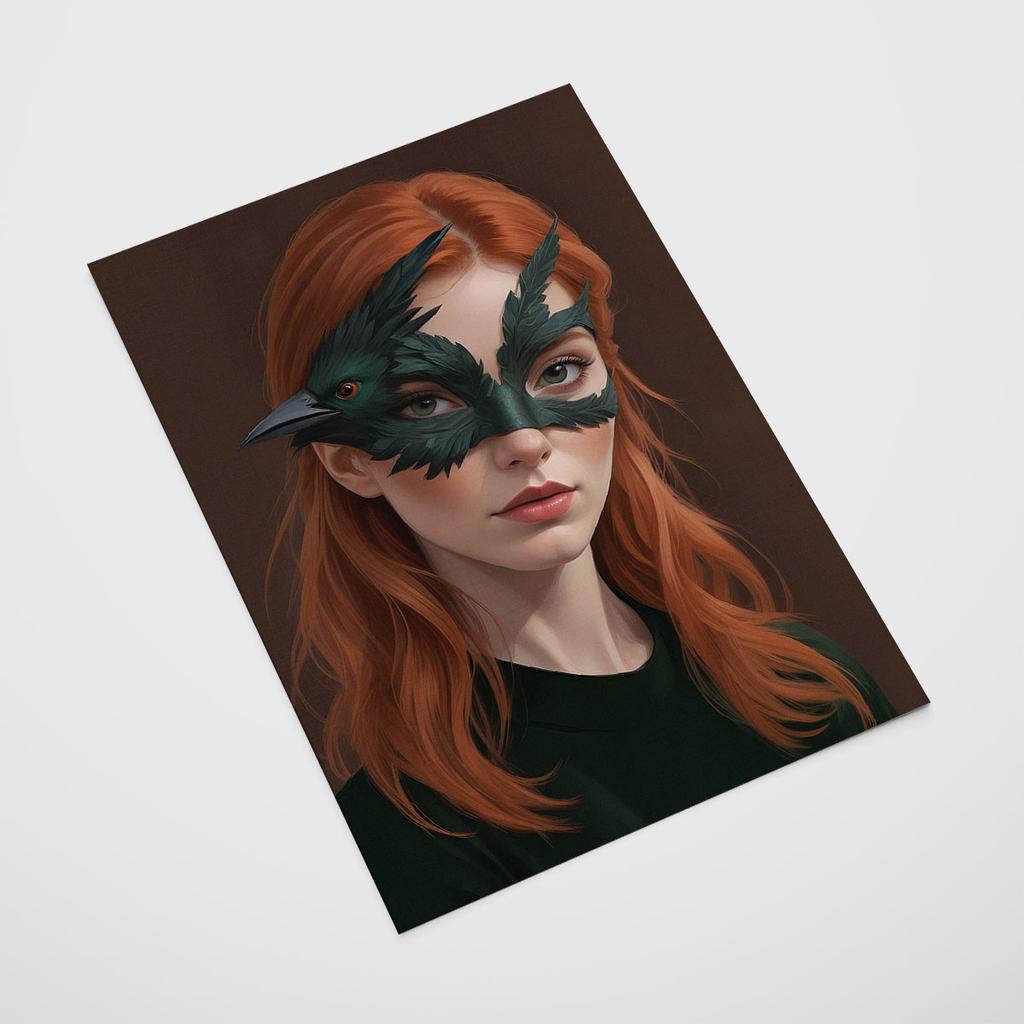 Poster Portrait Mask Bird
