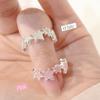 Pentagram-Finger Ring Adjustable Pink White-Star-Open Ring Cute Sweet Cool Jewelry Fashion Star Ring Valentines Day Gift