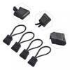 Hose Clip Scuba Diving 4pcs 6.5cm Black Elastic Rope+plastic