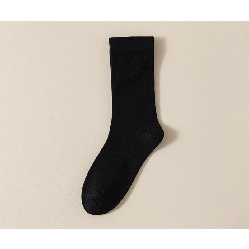 

White Socks: Short Socks, Cotton-filled Socks, Boneless Socks, Maternity Wide-mouth Long Socks 1 pair чёрный