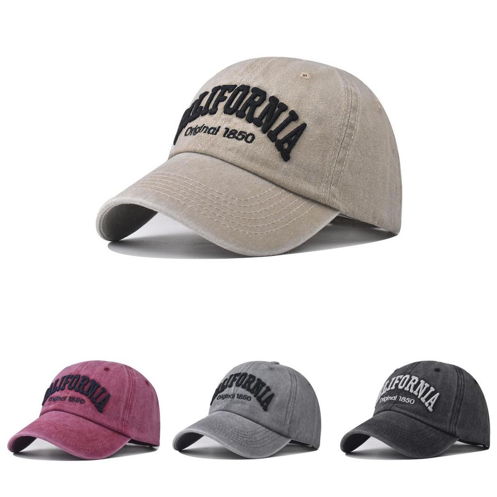 Vintage Style Baseball Cap With Letter Embroidery For Adults