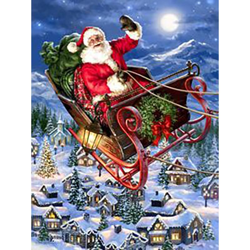 DIY Santa Claus 5D Diamond Painting Full Round Drill Christmas Gift Home Decoration Embroidery Cross Stitch Handcraft Art Kits