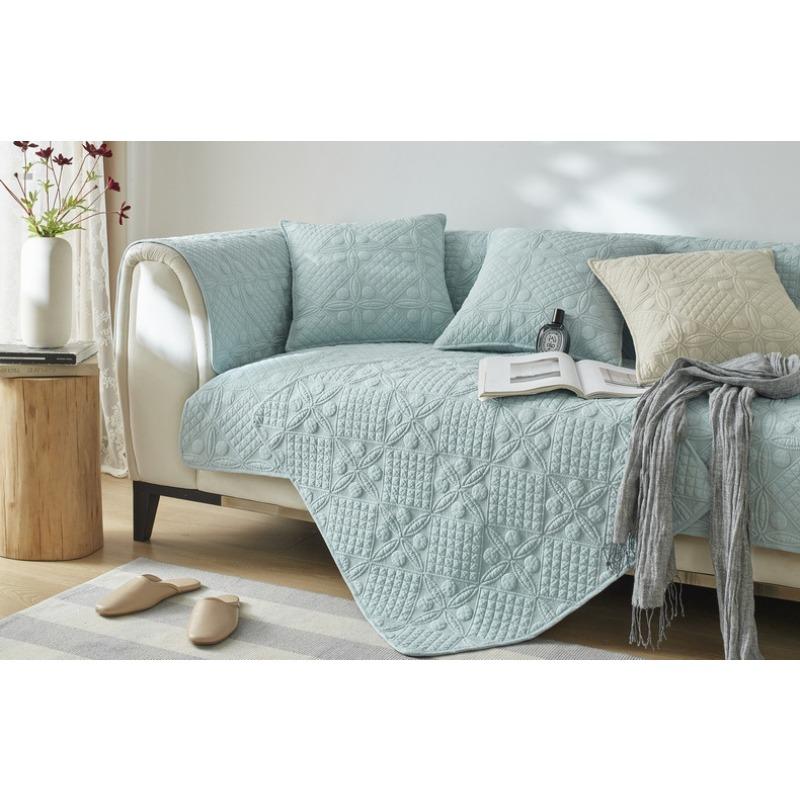 Retro Style Living Room Washed Cotton Sofa Cushion Cushion Non-slip Cover Sofa Cover Cushion Cover Cloth Universal for All Seasons