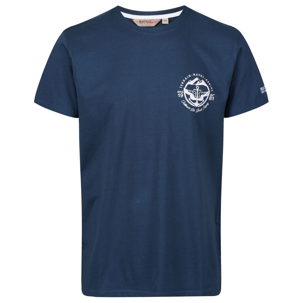 Buy Regatta Tshirt CLINE Homme (Bleu/ Bleu) UTRG3993 at